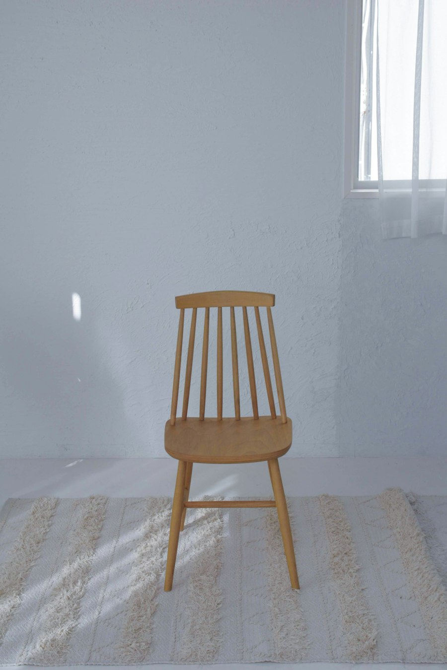 Plane Dining Chair, spindle back in pale ash